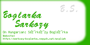 boglarka sarkozy business card